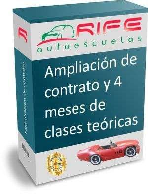 AMPLIACIÓN de contrato y 4 meses de clases teóricas